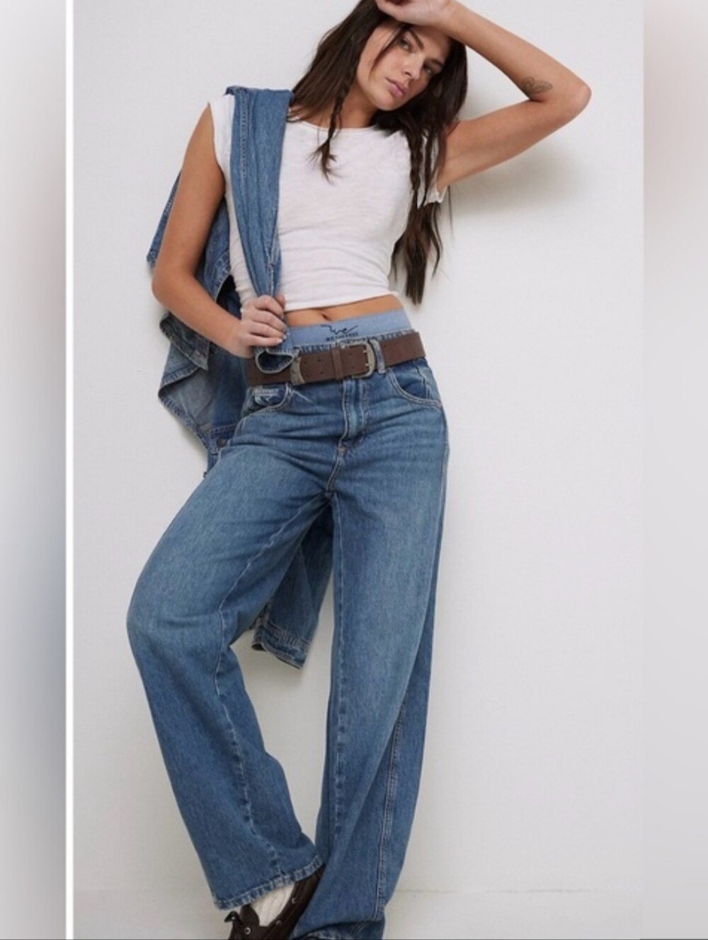 We The Free Womens Aster High Rise Relaxed Wide-Leg Jeans Sz 32
